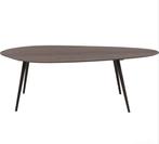 Goossens Ferry Eettafel - Organisch Eiken Wenge/Zwart, Ophalen, Eikenhout, Nieuw, 50 tot 100 cm