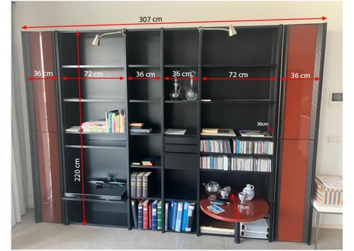 Interlubke Uno wandkast, Huis en Inrichting, Kasten | Wandmeubels, Zo goed als nieuw, 200 cm of meer, 300 cm of meer, 25 tot 50 cm