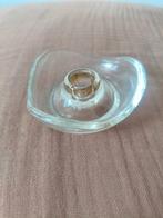 Glazen ovaal vormige mini kandelaar houder, Overige materialen, Gebruikt, Overige kleuren, Ophalen of Verzenden