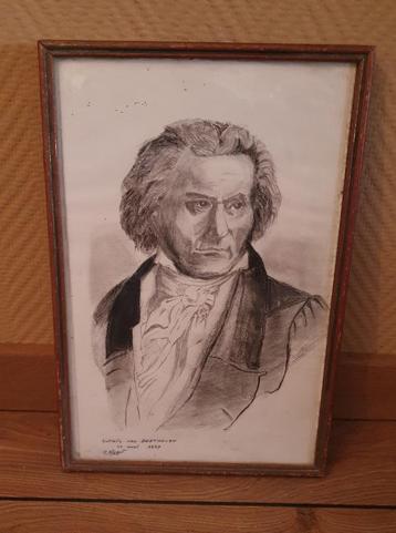 tekening van Ludwig van Beethoven