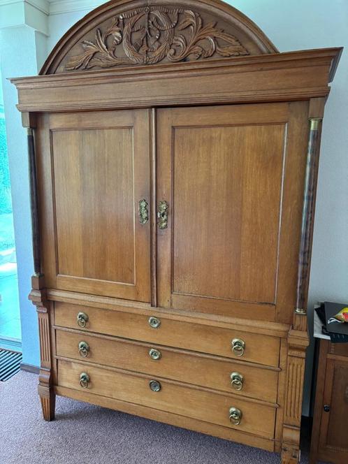 prachtige eiken Hollands kabinet rond 1900, Antiek en Kunst, Antiek | Meubels | Kasten, Ophalen