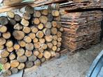 Kastanje palen schutting afrastering hout erfscheiding, Nieuw, Ophalen of Verzenden, Palen