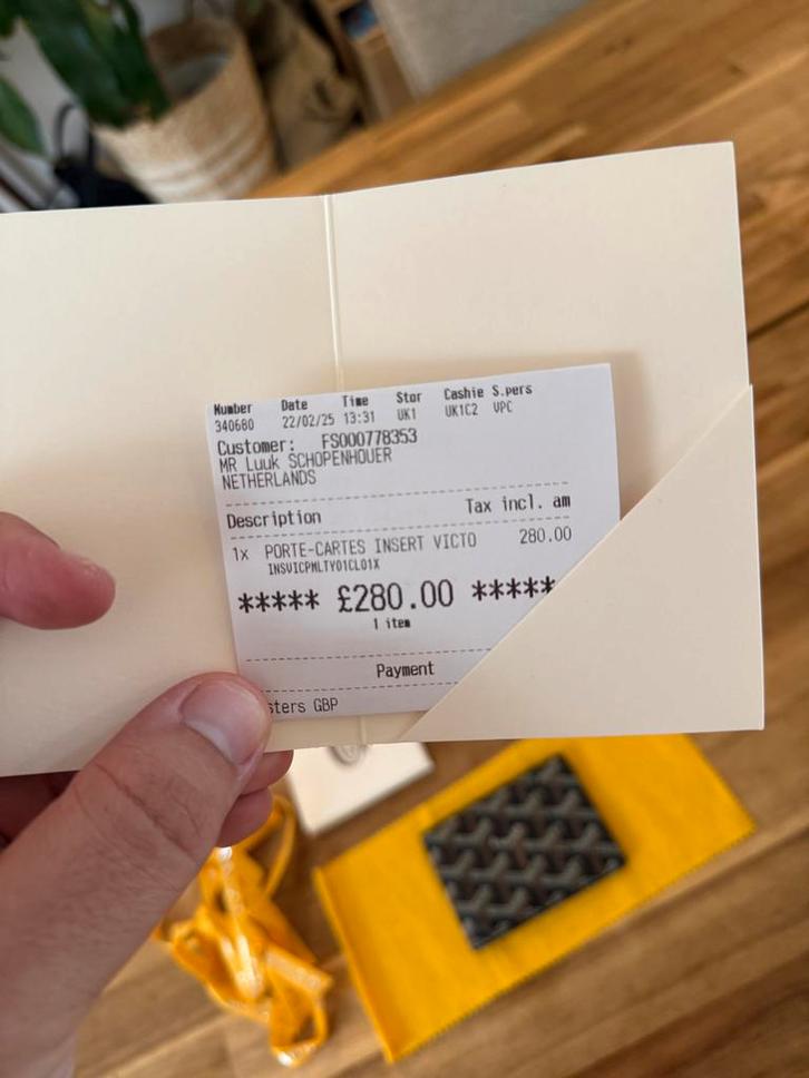 Goyard Kaarthouder, Sieraden, Tassen en Uiterlijk, Portemonnees, Zo goed als nieuw, Overige merken, Zwart, Leer, Ophalen of Verzenden