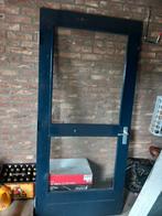 Hardhouten buitendeur enkelglas 92,5x201,0, Doe-het-zelf en Verbouw, Ophalen, Gebruikt, Buitendeur, 200 tot 215 cm