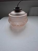 Oud oud roze glazen hanglamp, Ophalen of Verzenden, Gebruikt, Glas, Minder dan 50 cm