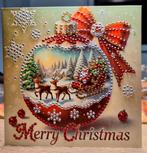 Kerstbal kaarten div met glinsterende glas diamantjes, Ophalen, Nieuw, Kerst