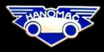 Hanomag broche-blauw emaille, Ophalen of Verzenden, Nieuw, Transport, Speldje of Pin
