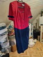 Vintage Tweekleurige Jurk, Ophalen of Verzenden, Gedragen, Maat 38/40 (M), Knielengte