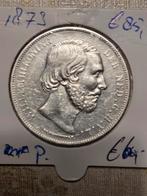 2½ Gulden Willem III 1873 Zilver, Koning Willem III, Zilver, Ophalen of Verzenden, Losse munt