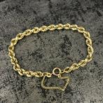 14k gouden armband rope schakel prachtig model, Ophalen of Verzenden, Zo goed als nieuw, Goud