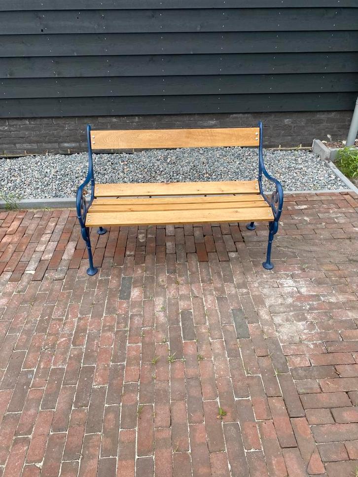 Gietijzeren tuinbank, Tuin en Terras, Tuinbanken, Zo goed als nieuw, Metaal, Ophalen