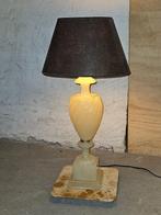 Klassieke tafellamp, albast, crème, bruin, Ophalen, Overige materialen, Klassiek, chic, tijdloos, 50 tot 75 cm