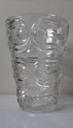 Vintage Mid. Century grote dik glazen vaas, Overige kleuren, Ophalen of Verzenden, Minder dan 50 cm, Glas