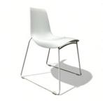 design stoelen Lei Bonaldo by designer Dondoli e Pocci, Ophalen, Gebruikt, Wit, Design