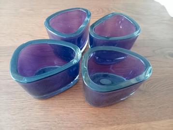 4  glazen theelichthouders Leonardo Organic Basalt beschikbaar voor biedingen