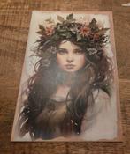 Mooie fee - elf met bloemen in haar haar, Verzenden, 1980 tot heden, Ongelopen, Overige thema's