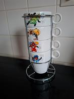 4 sinterklaas bekers in rekje, Diversen, Sinterklaas, Ophalen, Gebruikt