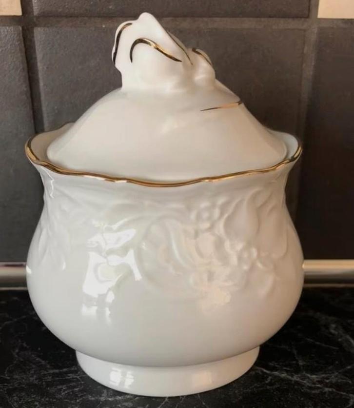 Suikerpot Mitterteich prinzess gold 2070, Antiek en Kunst, Antiek | Servies los, Ophalen of Verzenden