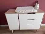 Commode, wit en naturel hout, als nieuw, Ophalen, 50 tot 70 cm, 90 tot 105 cm, 100 cm of meer