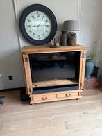 Prachtige oude teakhouten tv meubel, Huis en Inrichting, Kasten | Televisiemeubels, Ophalen, Gebruikt, 100 tot 150 cm, Teakhout