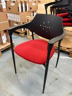 Nette set rode stoelen 8 stuk Zakelijk vergaderruimte bureau, Ophalen, Zakelijk, Zo goed als nieuw, Stof