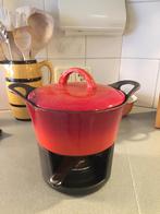 Fonduestel gietijzer Hackman 20 cm doorsnee, Huis en Inrichting, Keuken | Potten en Pannen, Ophalen of Verzenden, Zo goed als nieuw