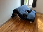 Slaapbank / Futon - Blauw, Huis en Inrichting, Ophalen, Blauw, Zo goed als nieuw, Twijfelaar
