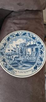 Delfts Blauw Bord - De Timmerman, Ophalen of Verzenden