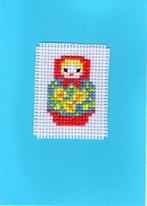 kaart met geborduurde matroesjka (1477), Ophalen of Verzenden, Nieuw, Overige thema's