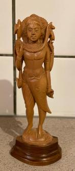 Prachtig houtsnijwerk Godin Laxmi beeld Lakshmi, Ophalen of Verzenden