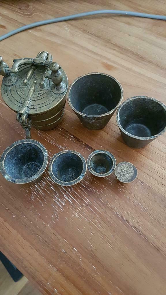Stapel bronzen gewichten, Antiek en Kunst, Antiek | Koper en Brons, Brons, Verzenden