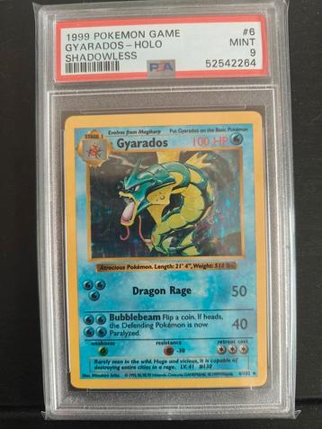 Base set gyarados shadowless psa 9 beschikbaar voor biedingen