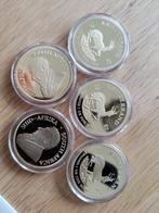 5 stuks goudkleurige munten, Verzenden, Zilver