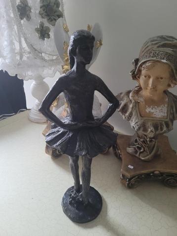 Vintage ballerina beeld 45 cm hoog brons look beschikbaar voor biedingen