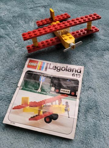 Lego Legoland vliegtuig (set 613) met bouw instructie boekje beschikbaar voor biedingen