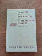 Finite Element Analysis - Cook (4e editie) - Nieuw, Ophalen of Verzenden, Nieuw, Bouwkunde, Robert D. Cook