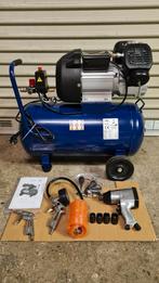 Nieuwe compressor 50 liter 2 cilinder Atrox, Doe-het-zelf en Verbouw, Compressors, Ophalen, 6 tot 10 bar, Nieuw, 25 tot 100 liter