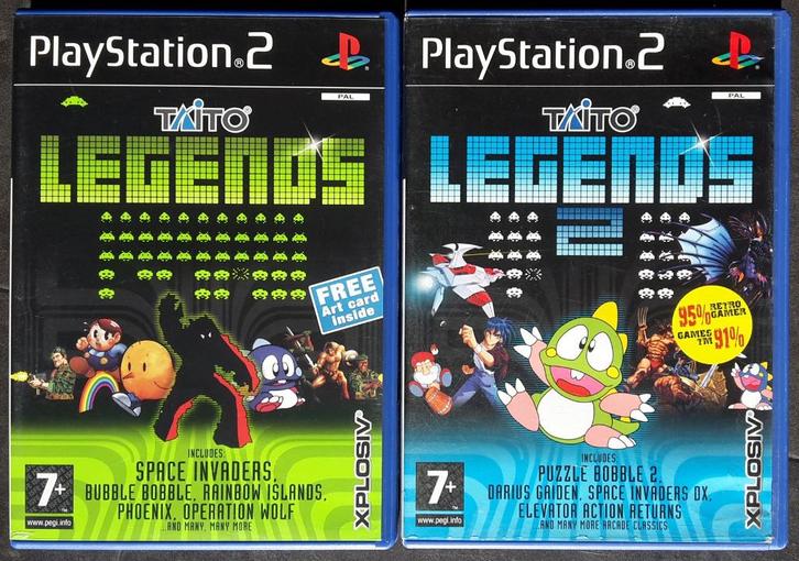 PS2 Set - Taito Legends 1 en 2 - Arcade Classics Compilation, Spelcomputers en Games, Games | Sony PlayStation 2, Zo goed als nieuw