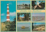 AMELAND Vuurtoren Reddingsboot Veerboot Strand Duin Groeten, Verzamelen, Gelopen, Waddeneilanden, Verzenden, 1980 tot heden