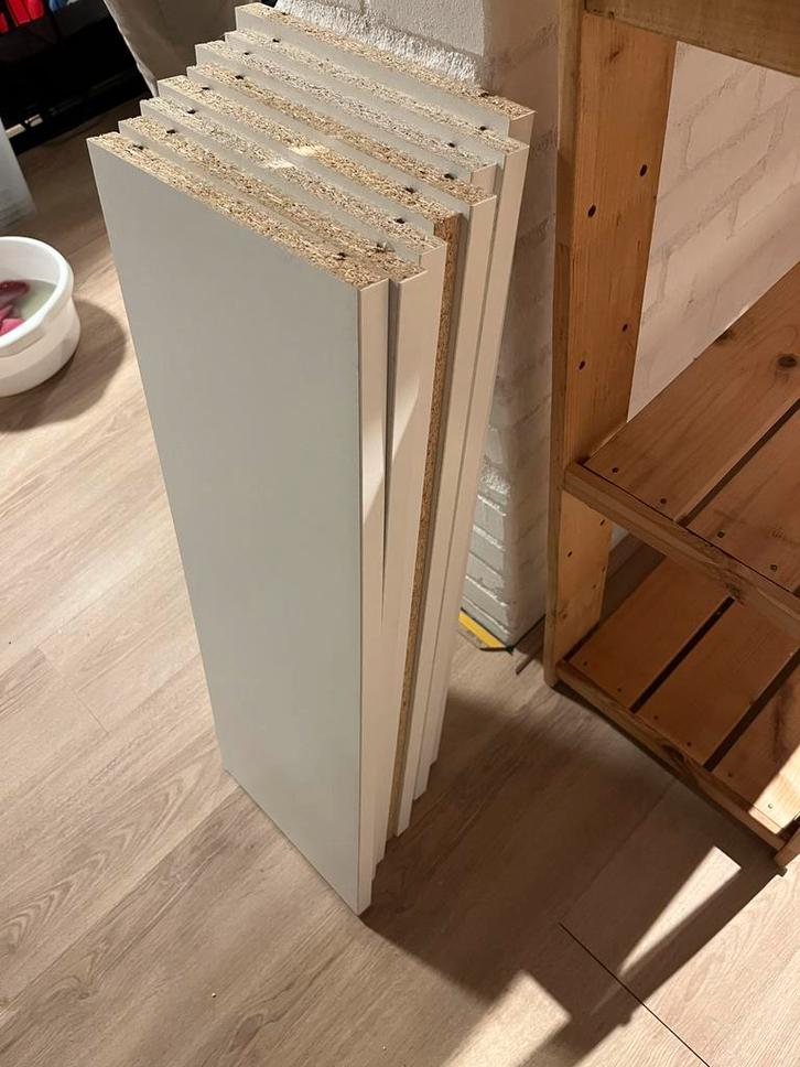 8x Billy boekenkast Planken IKEA - Wit, Huis en Inrichting, Woonaccessoires | Wandplanken en Boekenplanken, Gebruikt, Ophalen