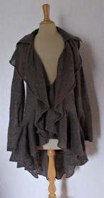 Mooi lang bruin wollen vest van ANNA (van Toor) M/L, Verzenden, Zo goed als nieuw, Maat 38/40 (M), Bruin