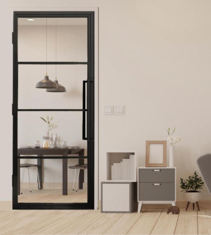 stalen deur | binnendeur | glasdeur | draaideur | deur, Doe-het-zelf en Verbouw, Deuren en Horren, Nieuw, Binnendeur, 200 tot 215 cm