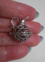 Zilveren vintage kan hanger  kan open nr.1153, Verzenden, Zo goed als nieuw, Zilver, Zilver