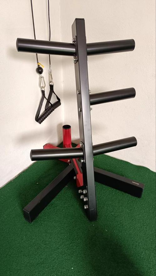 Halterschijven Rek - Compact en Stevig, Sport en Fitness, Fitnessapparatuur, Nieuw, Krachtstation, Metaal, Ophalen