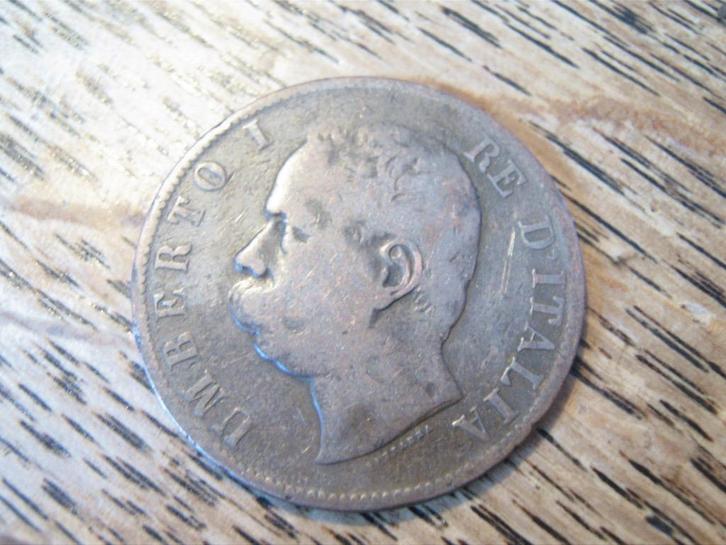 Italie 10 Centesimi 1893, koning Umberto I #297, Postzegels en Munten, Munten | Europa | Niet-Euromunten, Losse munt, Italië, Verzenden