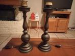 Twee antieke bronzen lampenvoeten, Ophalen