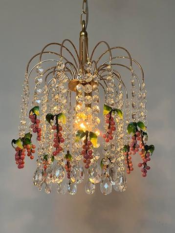 4 beschikbaar vintage murano roze druiven kroonluchters beschikbaar voor biedingen