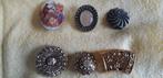 te koop 6mooie broche clips voor aan sjaaltjes te bevestigen, Overige materialen, Overige kleuren, Met edelsteen, Minder dan 4 cm
