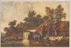 AK Hobbema - Watermolen, Verzamelen, Ansichtkaarten | Themakaarten, Verzenden, 1940 tot 1960, Ongelopen, Gebouw