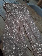 Carnaval glitter broek champanje kleur, Ophalen of Verzenden, Zo goed als nieuw, Maat 42/44 (L), Carnaval